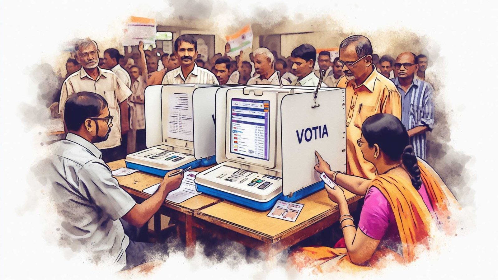 how to use evm machine for voting?